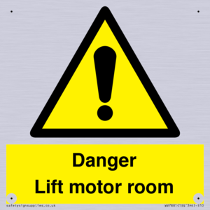 Danger Lift motor room